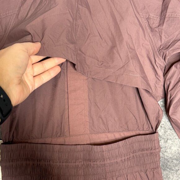 Athleta Alicia Keys Jumpsuit Womens 4 Brown Open Back‎ Utility Nylon $209 NEW - Picture 8 of 16